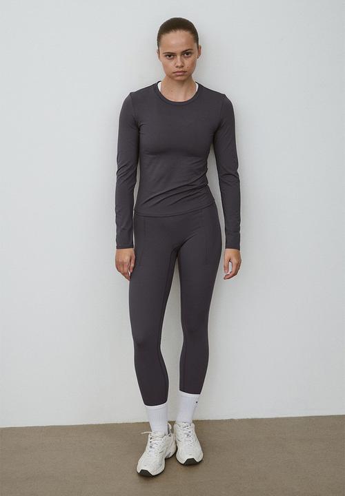 H&M - Sports top with drymove? - dark grey