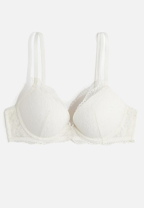 H&M - Lace push-up bra - white
