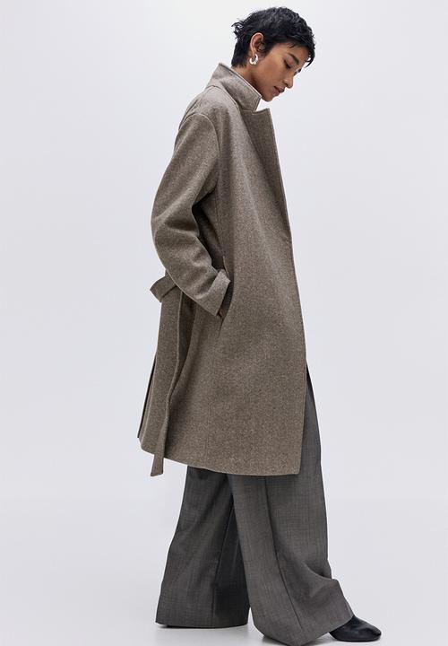 H&M - Tie-belt coat - light beige