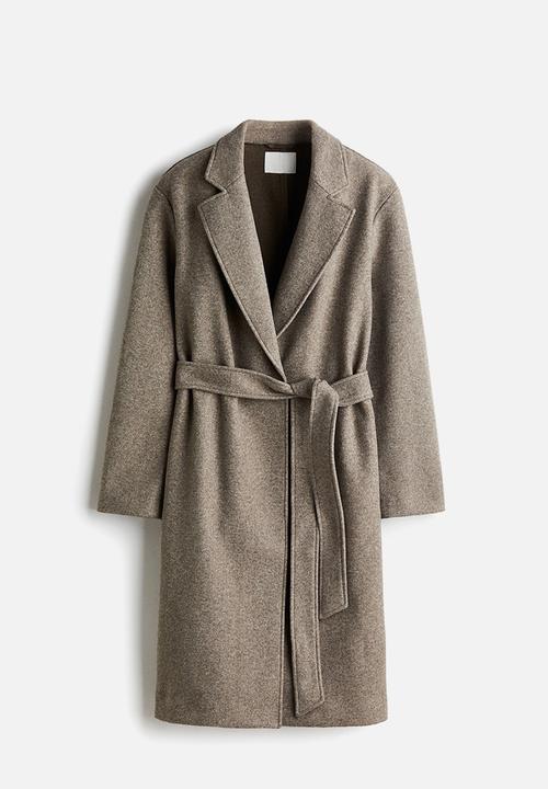 H&M - Tie-belt coat - light beige