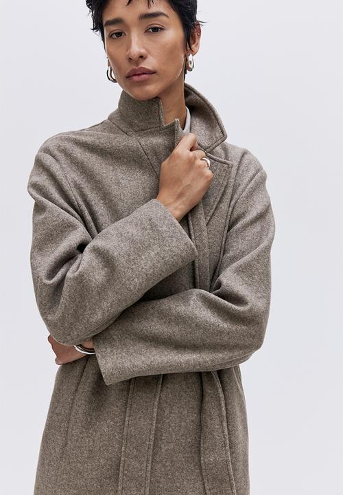 H&M - Tie-belt coat - light beige