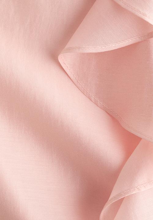 H&M - Flounced blouse - light peach pink