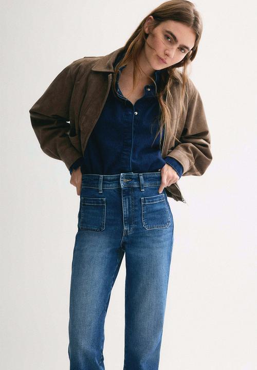 H&M - Flared high jeans - dark denim blue