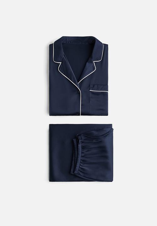 H&M - Satin pyjamas - dark blue