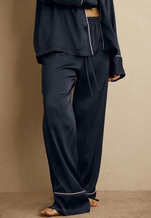 H&M - Satin pyjamas - dark blue