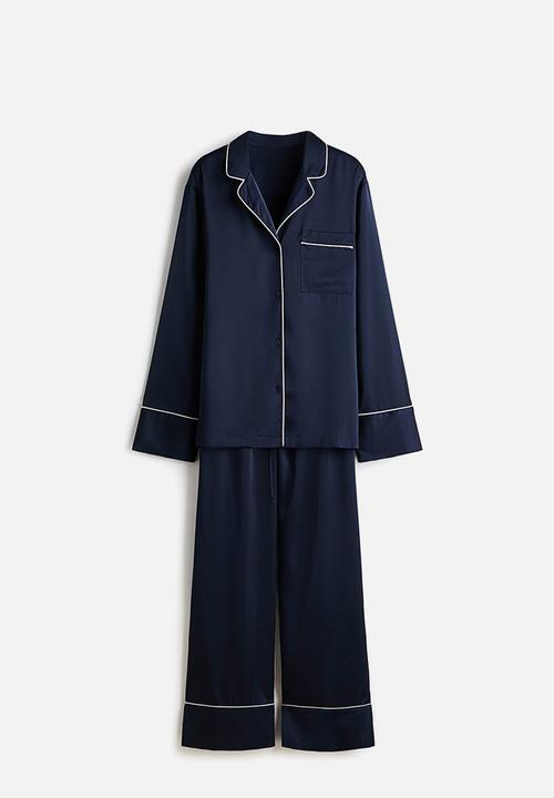 H&M - Satin pyjamas - dark blue