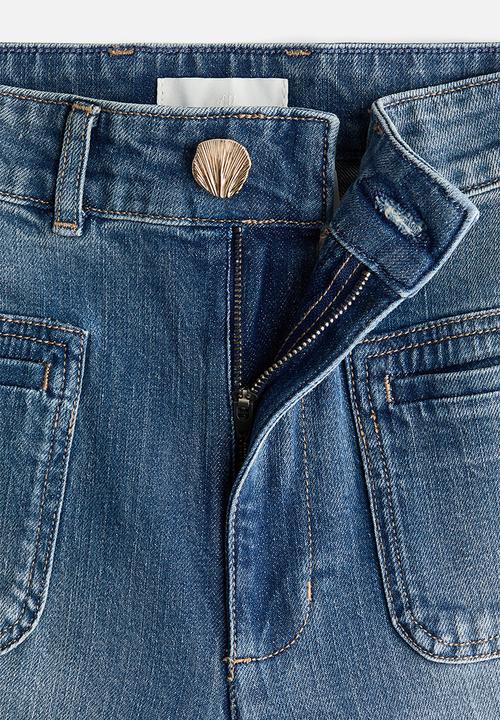 H&M - Wide high jeans - denim blue