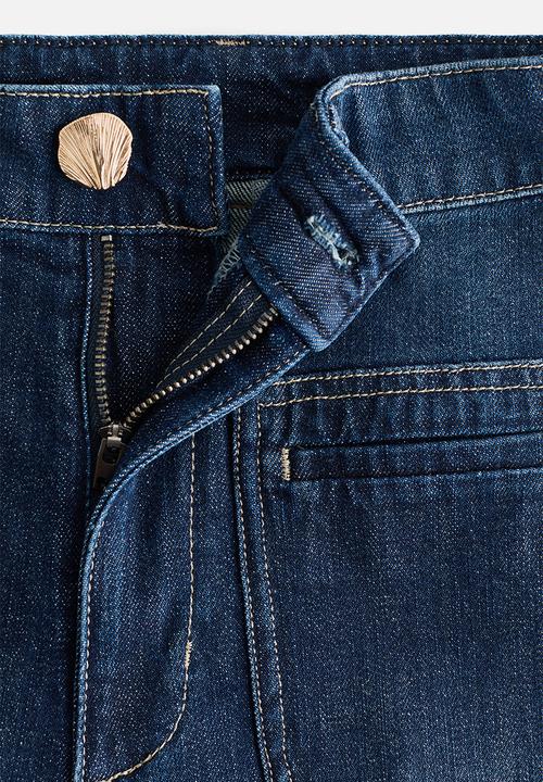 H&M - Wide high jeans - dark denim blue