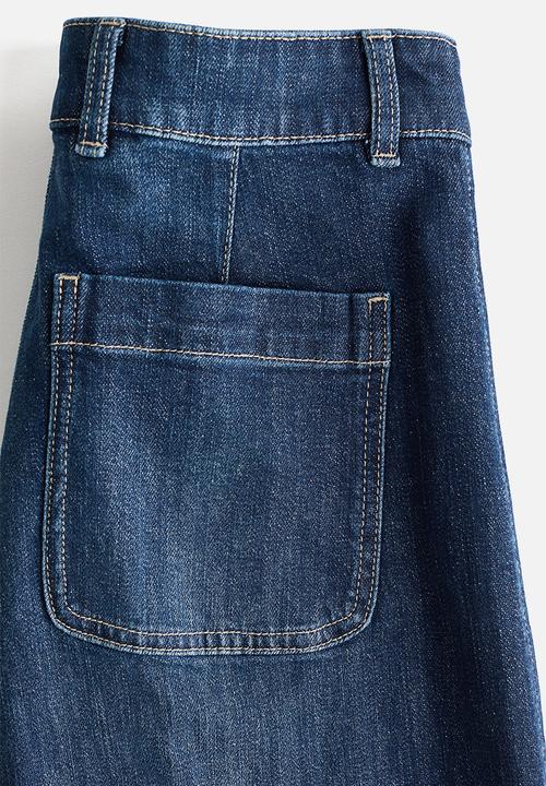 H&M - Wide high jeans - dark denim blue