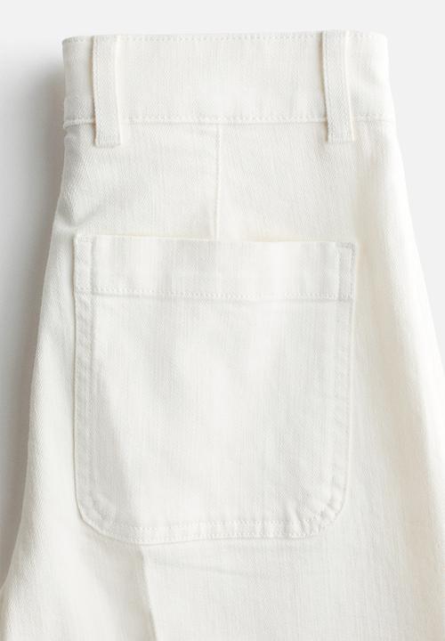 H&M - Wide high jeans - white