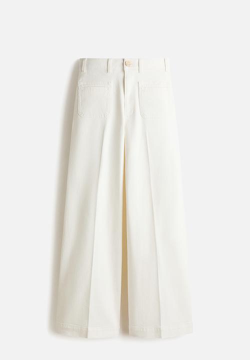 H&M - Wide high jeans - white