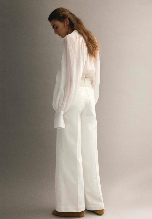 H&M - Wide high jeans - white