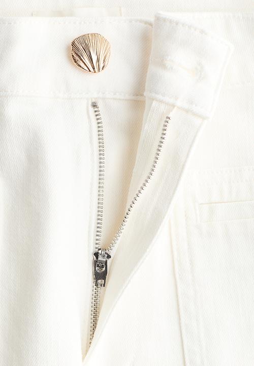 H&M - Wide high jeans - white