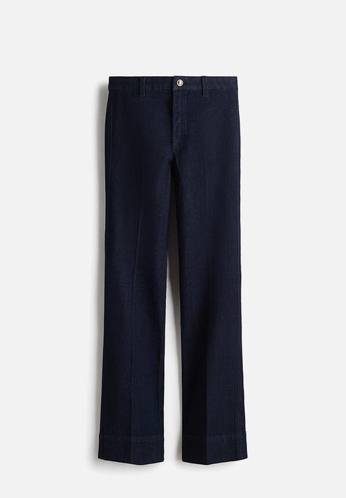 H&M - Flared high jeans - dark denim blue