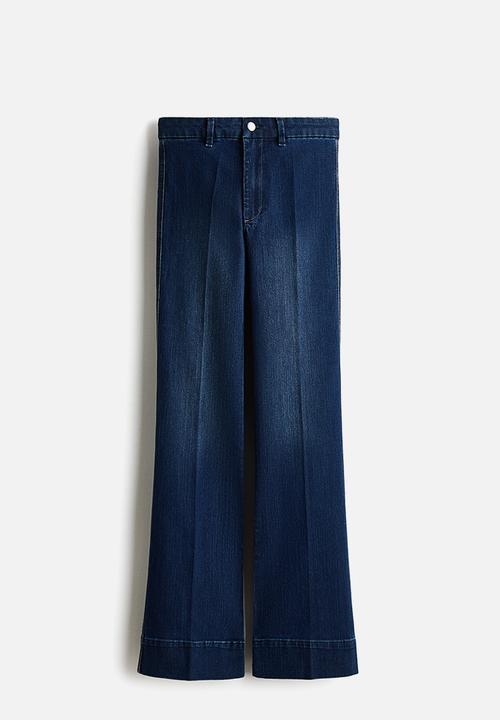 H&M - Flared high jeans - dark denim blue