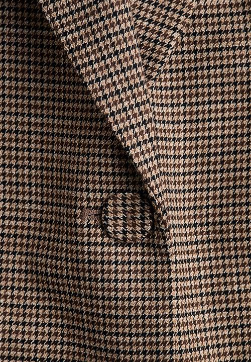 H&M - Single-breasted blazer - beige/dogtooth pattern