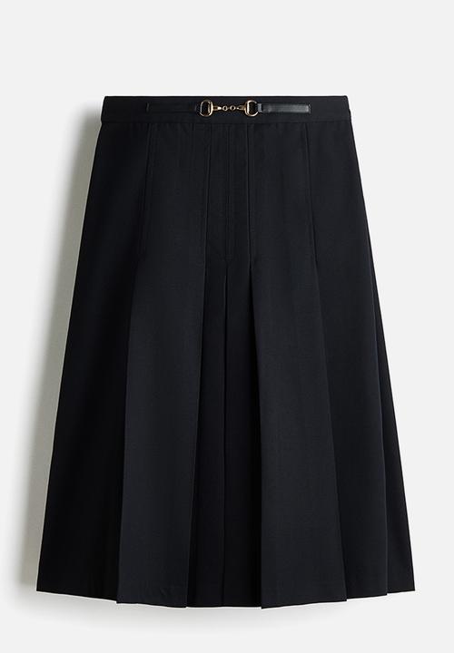H&M - Pleated skirt - navy blue