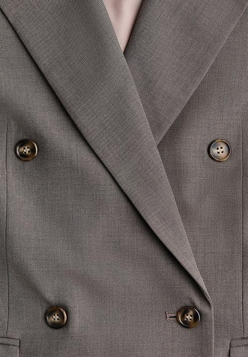 H&M - Double-breasted blazer - dark mole