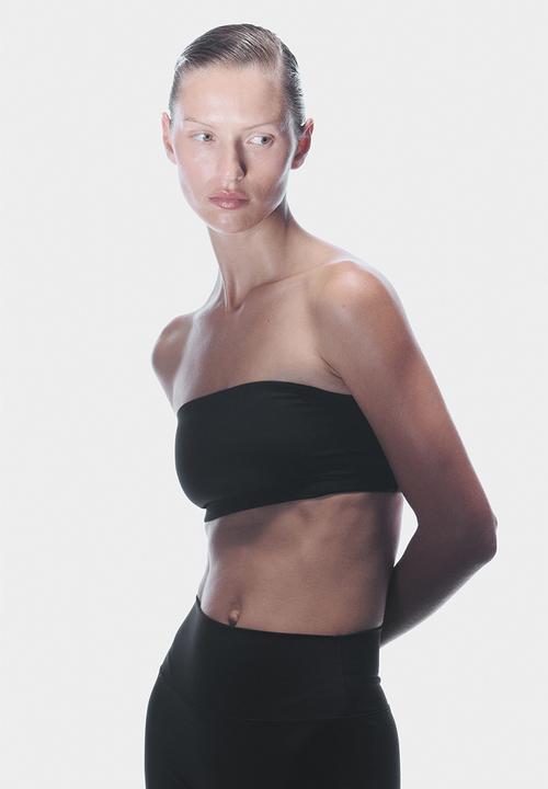 H&M - Sculptmove? medium support bandeau sports bra - black