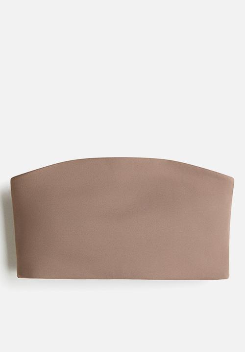 H&M - Sculptmove? medium support bandeau sports bra - beige