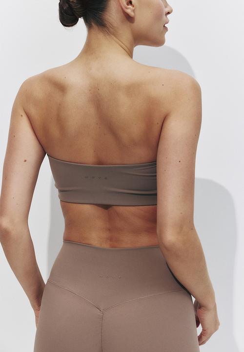 H&M - Sculptmove? medium support bandeau sports bra - beige