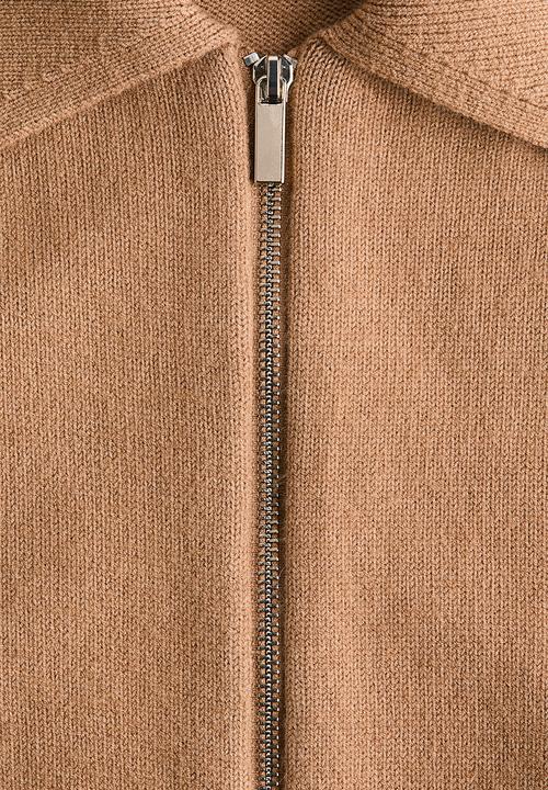 H&M - Oversized zip-through cardigan - dark beige