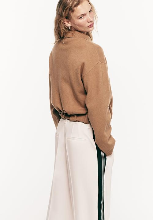 H&M - Oversized zip-through cardigan - dark beige