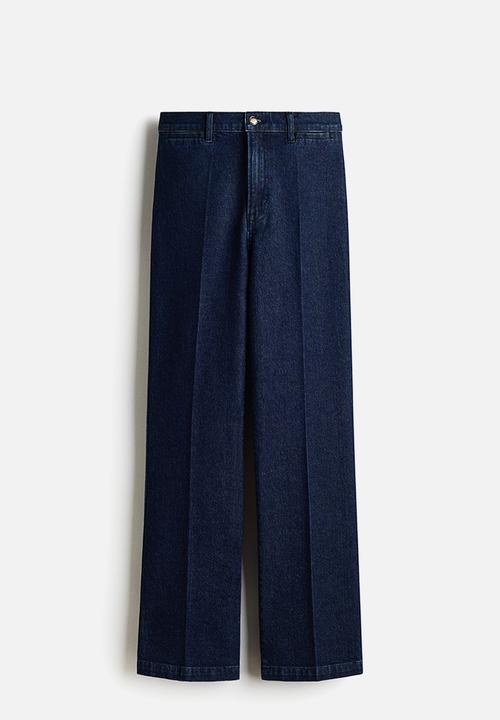 H&M - Straight high jeans - dark denim blue