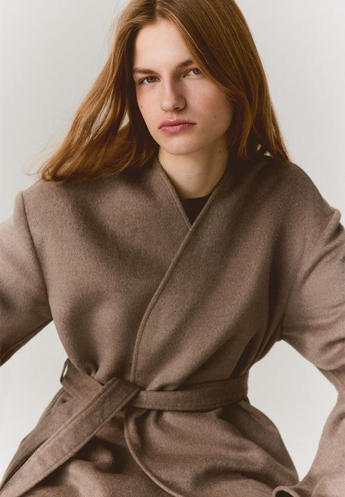 H&M - Tie-belt coat - mole