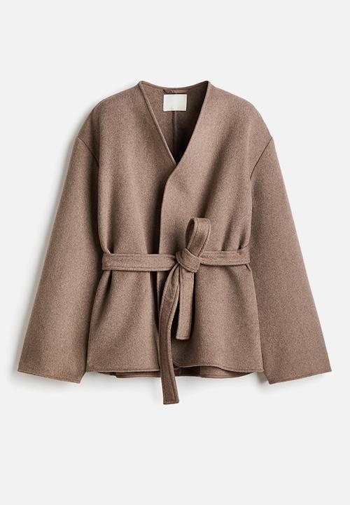 H&M - Tie-belt coat - mole