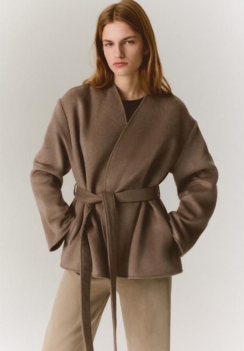 H&M - Tie-belt coat - mole