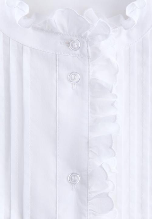 H&M - Pintucked cotton blouse - white