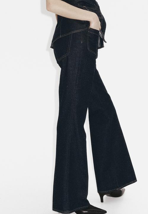 H&M - Bootcut high jeans - dark denim blue