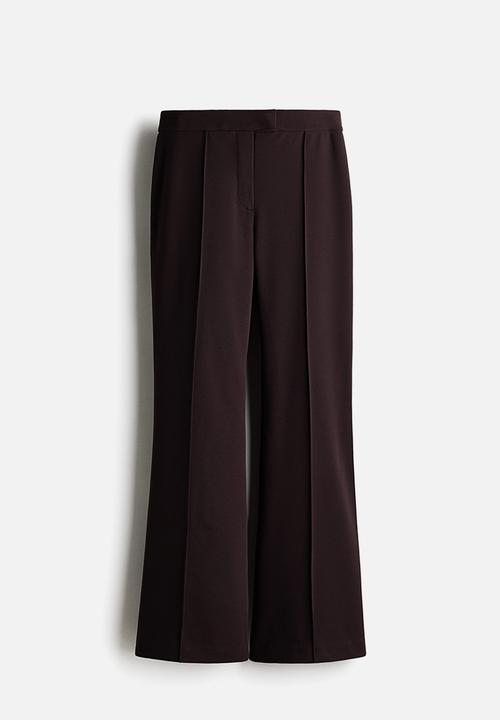 H&M - Bootcut crease-front trousers - dark brown