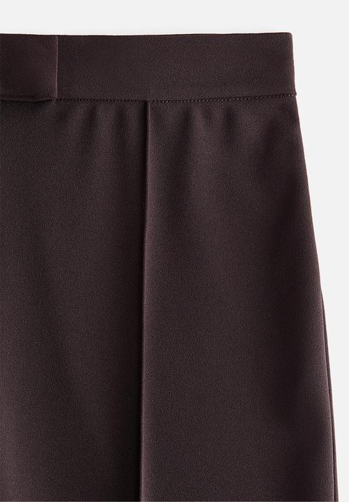 H&M - Bootcut crease-front trousers - dark brown