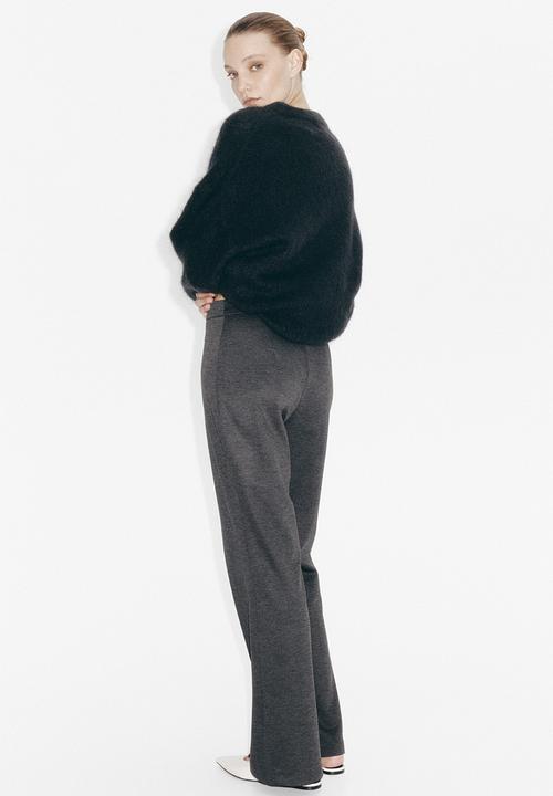 H&M - Bootcut crease-front trousers - dark grey