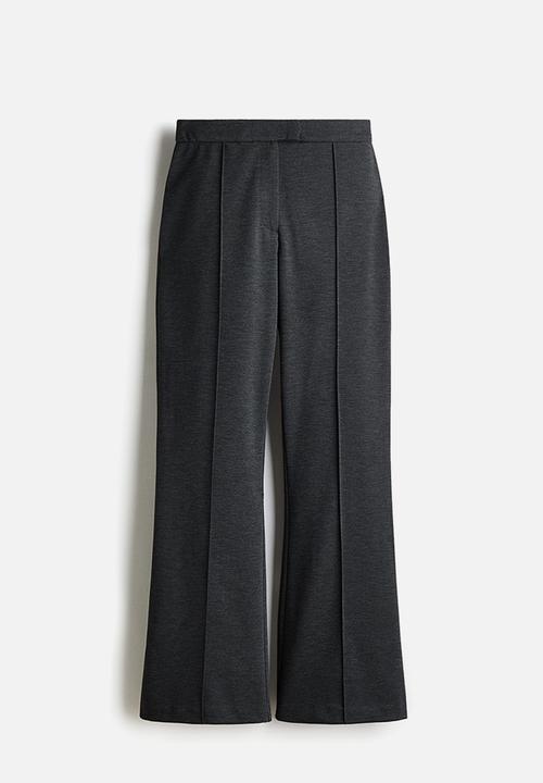 H&M - Bootcut crease-front trousers - dark grey