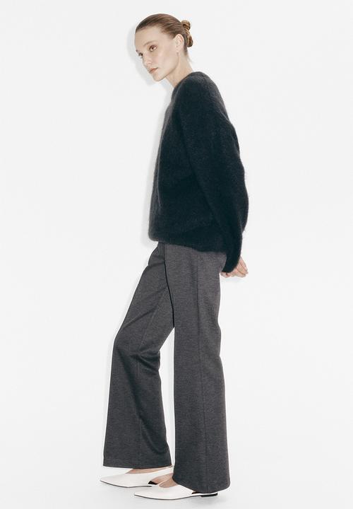 H&M - Bootcut crease-front trousers - dark grey