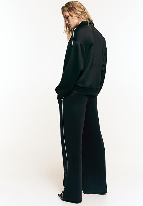 H&M - Tailored scuba trousers - black