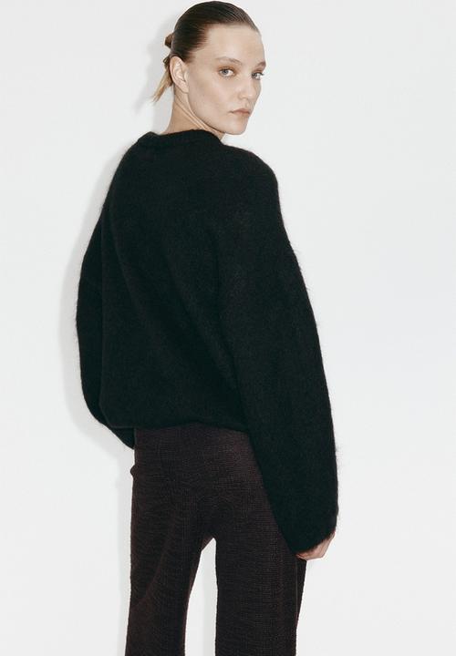 H&M - Wide boucl trousers - dark brown