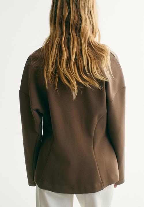 H&M - Jersey blazer - brown