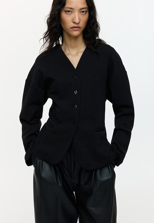 H&M - Jersey blazer - black