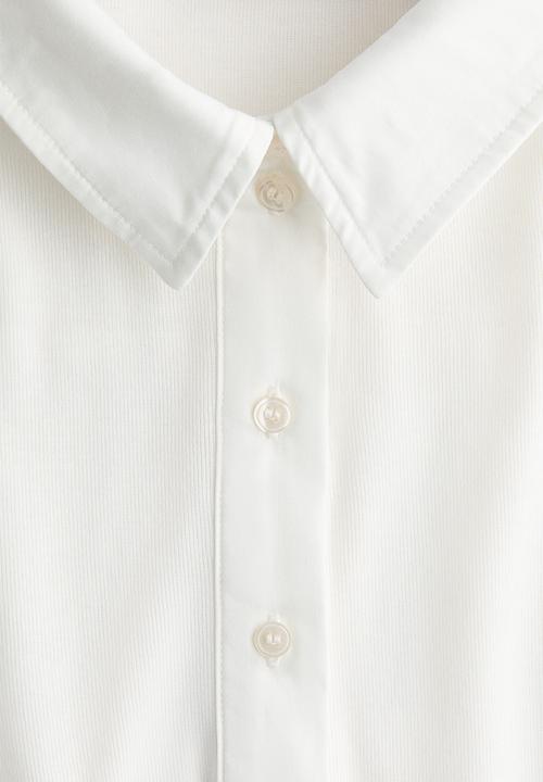 H&M - Fitted polo shirt - white