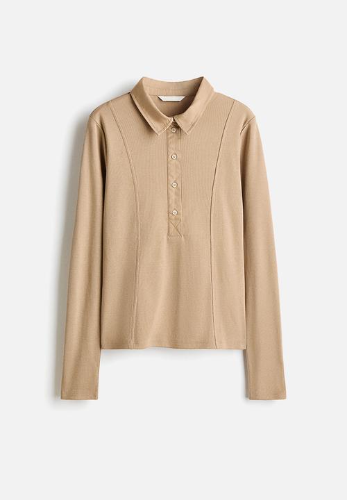 H&M - Fitted polo shirt - beige