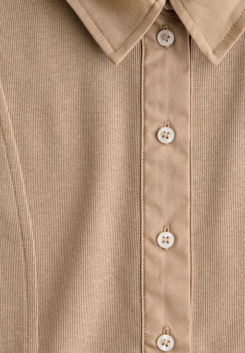 H&M - Fitted polo shirt - beige