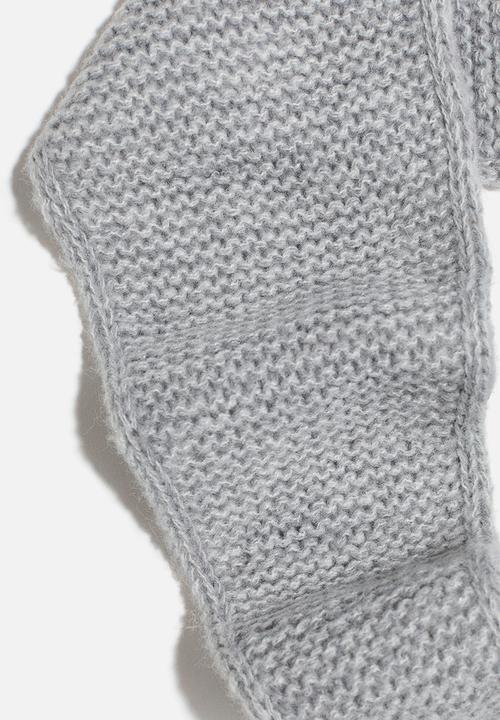 H&M - Garter-stitched scarf - grey marl