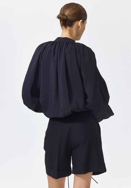 H&M - Tailored linen-blend shorts - black