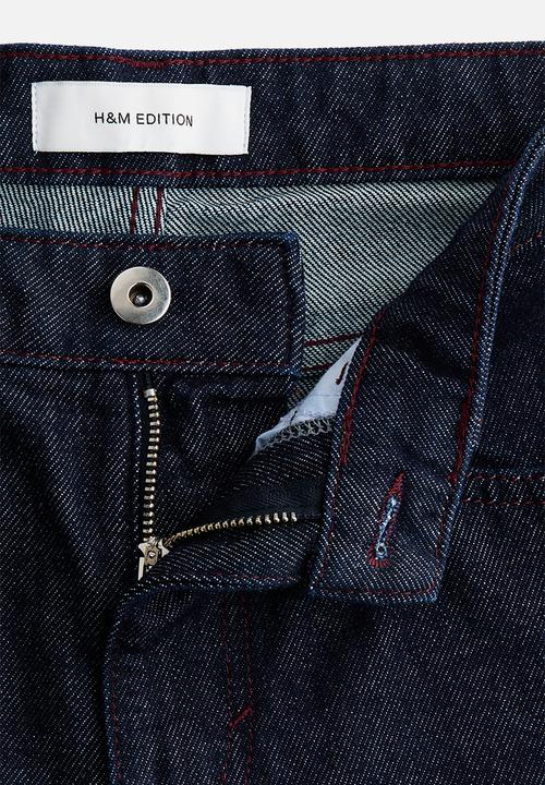 H&M - Barrel leg low waist ankle jeans - dark denim blue