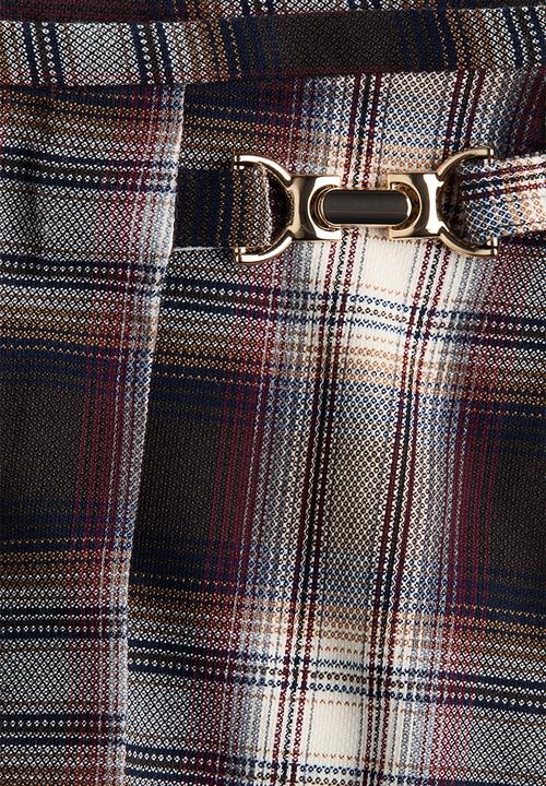 H&M - Mini wrap skirt - dark brown/checked