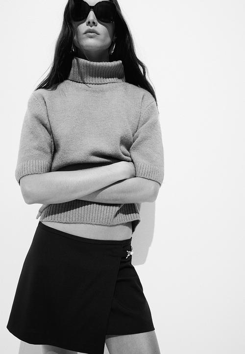 H&M - Mini wrap skirt - navy blue